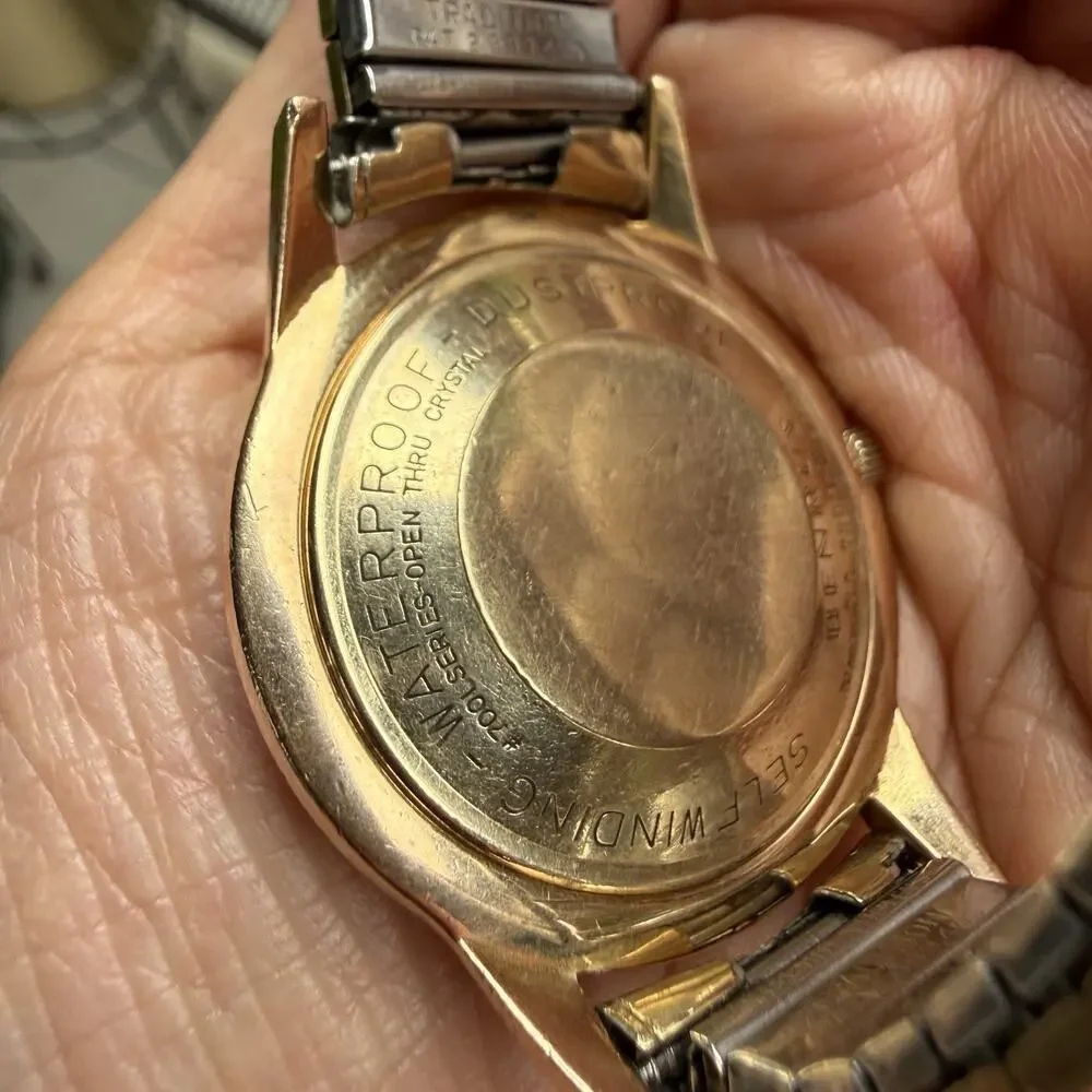Vintage Benrus 3 Star SelfWinding Automatic 10k Rolled Gold Plated Linen Watch